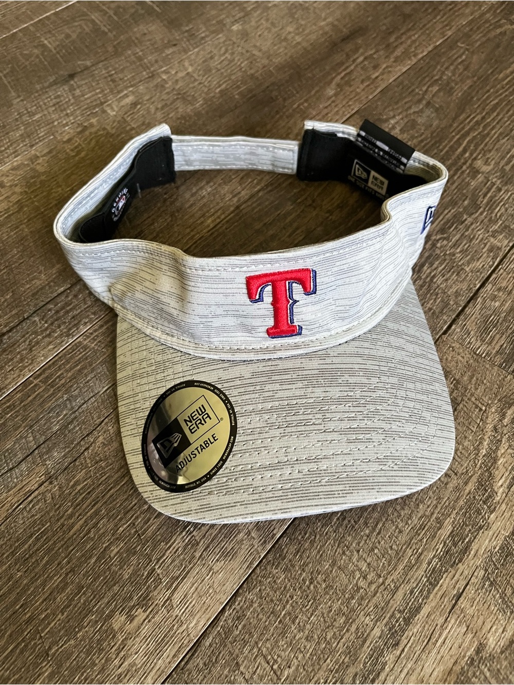 New Era Light Gray Visor “Texas Rangers”